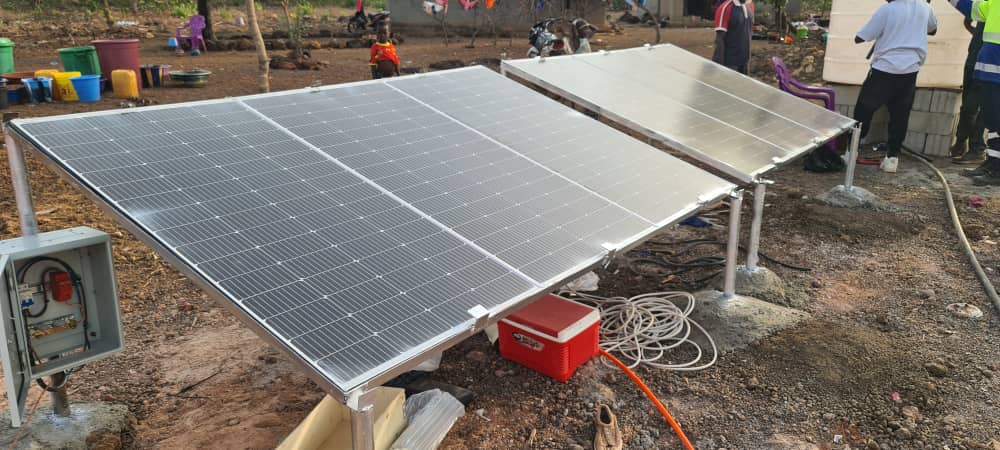 Solar panels installed outdoors capturing sunlight for energy.